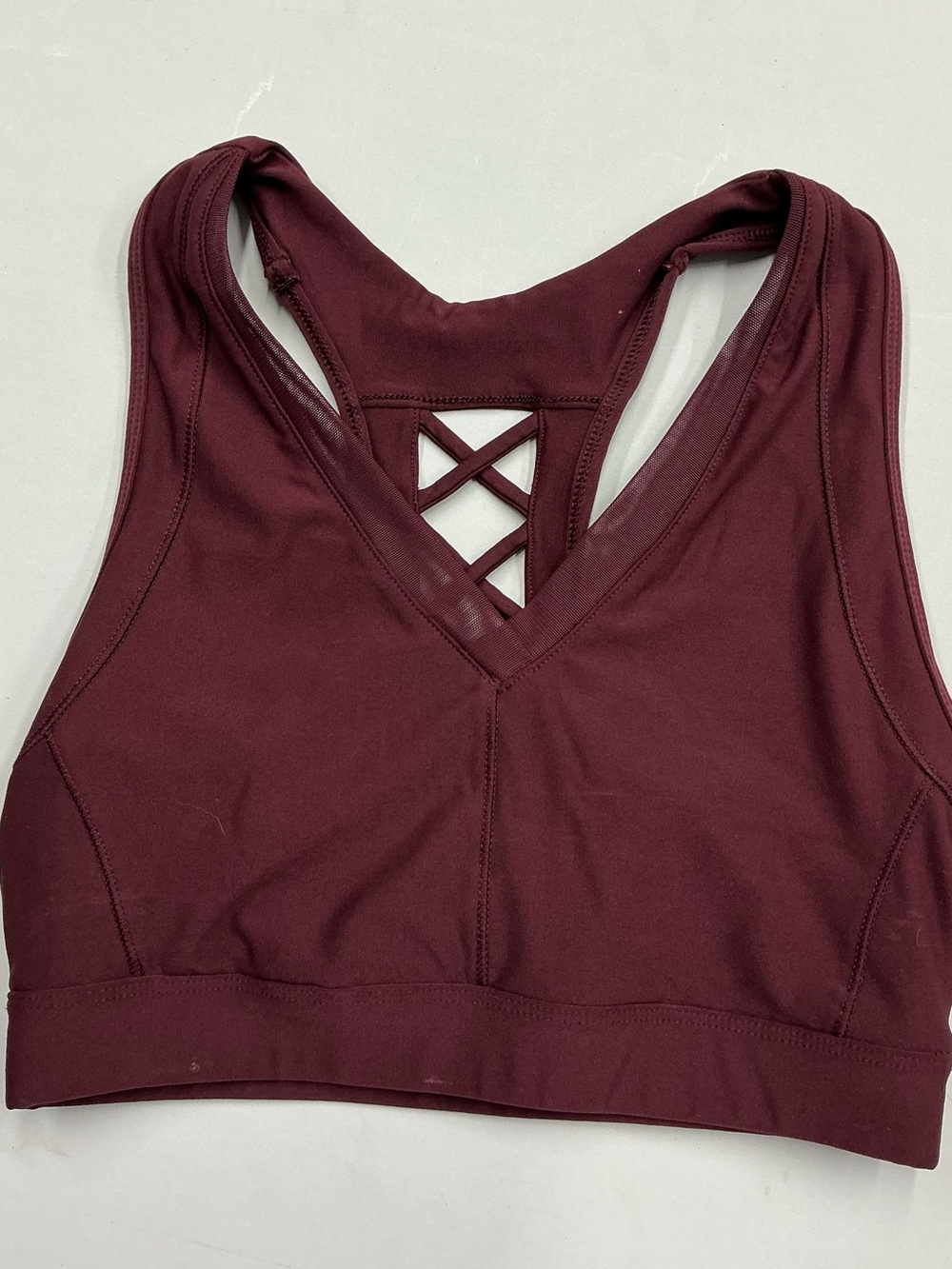Avia Wine Crisscross Back Sports Bra
